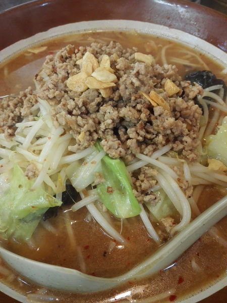 「たんたん味噌ラーメン大盛、餃子」@ラーメン こまどりの写真