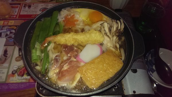 「鍋焼きうどん、大盛り」@夢庵  町田南成瀬店の写真