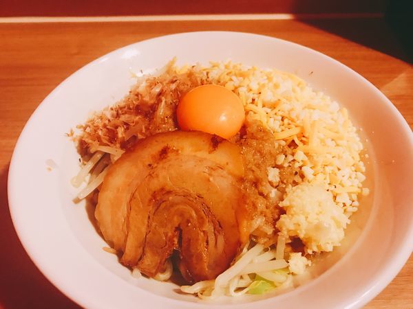 「MAZEそば並150g(アブラ増し・ニンニク)チーズトッピング」@麺屋ガテンZの写真