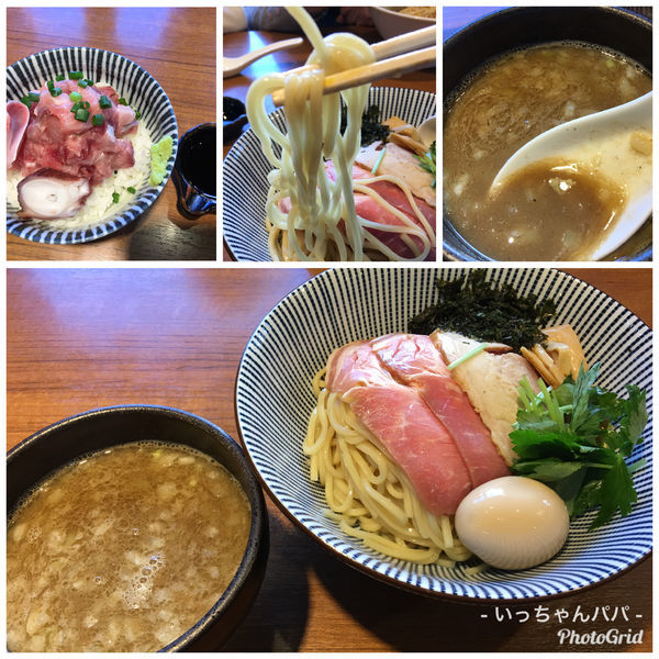 「限定）7種の魚アラと背黒のつけそば890円 味玉100円」@寿製麺よしかわ 川越店の写真