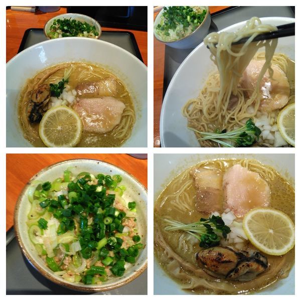 「濃厚牡蠣そば＋ネギご飯」@中華そば 輝羅の写真