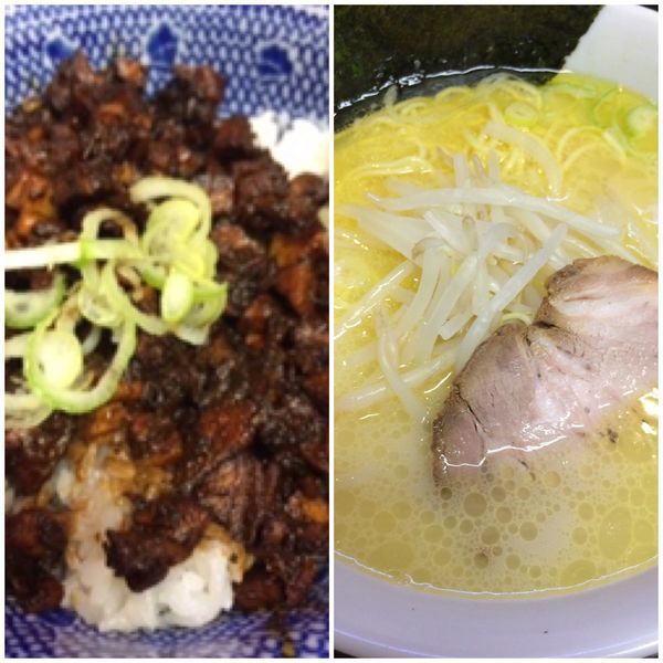 「塩ラーメン(細麺)+チャーシュー丼」@氣華の写真