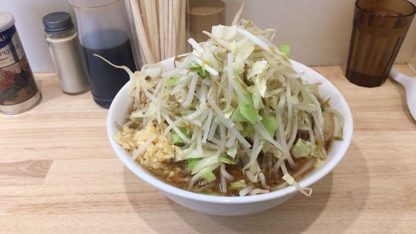 「ラーメン（麺少なめ・ニンニクヤサイ）」@ラーメン 他力也の写真