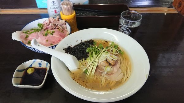 「牡蠣そば チャーシュー丼」@と多゛食堂の写真