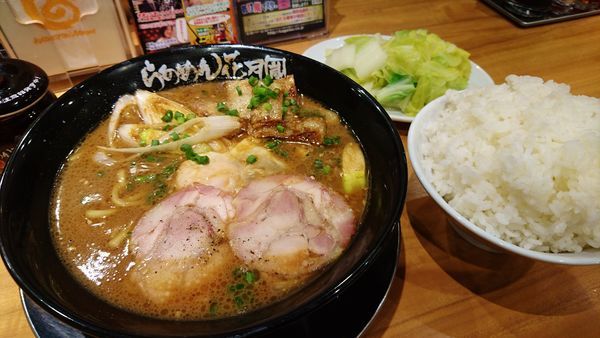 「限定/戦国武将らあめん家康公+白菜+ライスT」@らあめん花月嵐 立川西砂店の写真