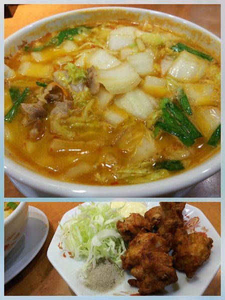 「スタミナラーメン小＆唐揚げ小」@天理スタミナラーメン 本店の写真