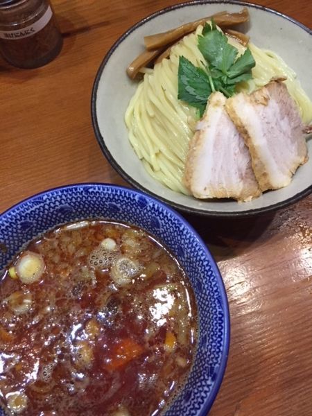 「濃厚辛つけ麺　大　850円（並・大同一料金）」@麺や百日紅の写真