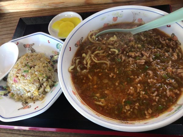 「担々麺650円+半炒飯400円」@丸鶴の写真