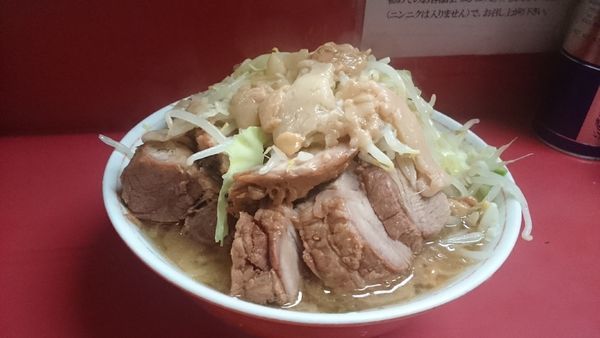 「大豚ダブル(ヤサイアブラ)￥９５０」@ラーメン二郎 環七一之江店の写真