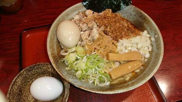 「まぜそば＋味玉」@食処 渓の写真