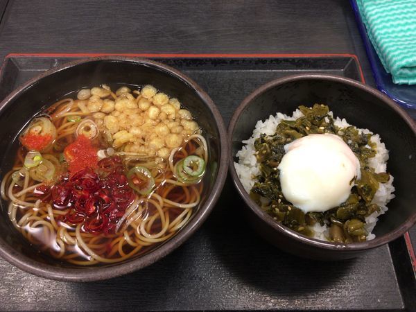 「Bセット・高菜ごはん」@ゆで太郎 Tokyo-Bay 東雲駅前店の写真