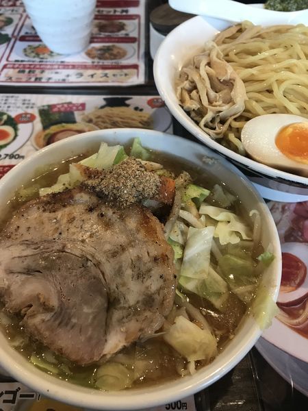 「野菜たっぷりつけ麺大盛り¥ありがとう券×7」@どでかっちゃん 木更津店の写真