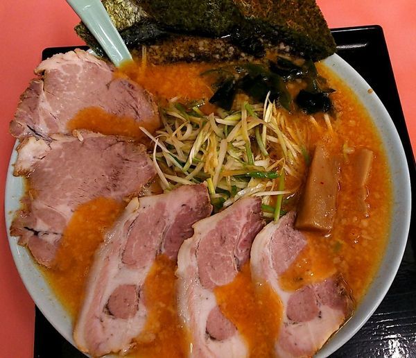 「ネギチャーシュー麺(３辛)」@ラーメンショップ 北川辺店の写真