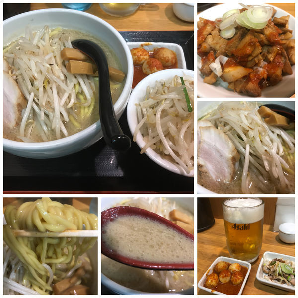 「海老味噌ラーメン 870円 チンピラ玉子150円 チンピラ豚」@味噌麺処 花道庵の写真