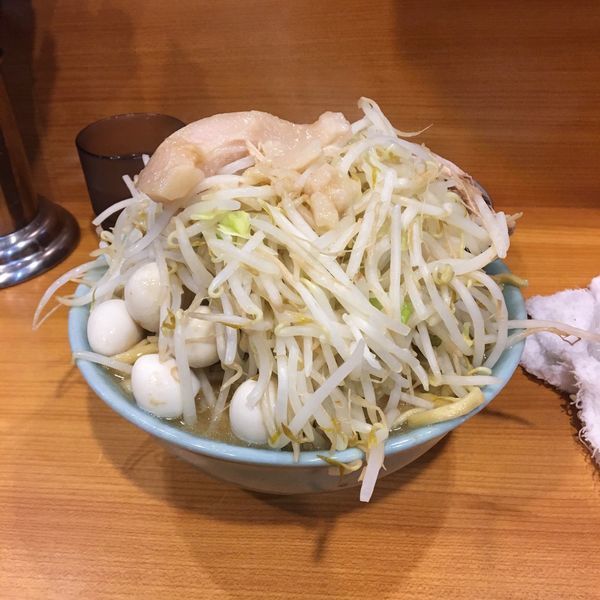 「小ラーメン➕うずらの卵➕アブラ」@ラーメン二郎 八王子野猿街道店2の写真