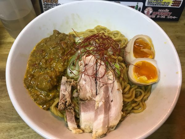 「キーマカレー油そば」@油そば専門店 noodle SPUNKYの写真