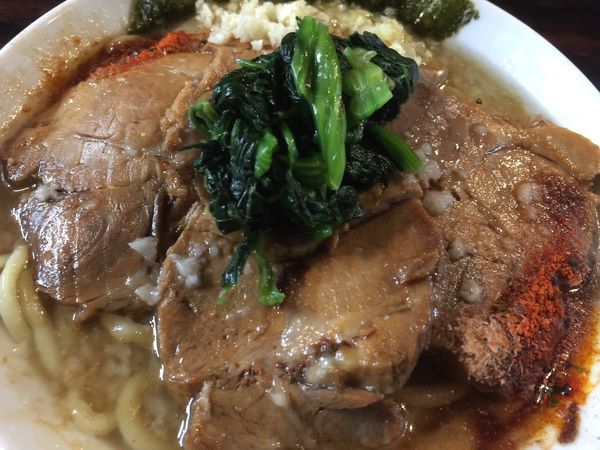 「ラうどん（大）＋肉増し」@ラーメン ヤスオの写真