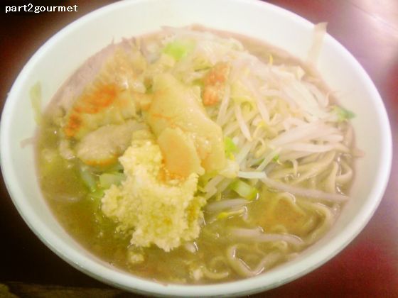 「すこし少なめラーメン 「ニンニクアブラ」(700円)」@ラーメン二郎 相模大野店の写真