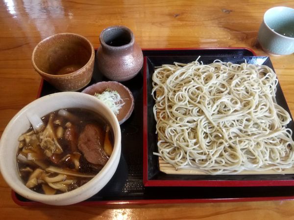 「鴨せいろ1550円+つけ汁200円」@そば処 蕎山の写真