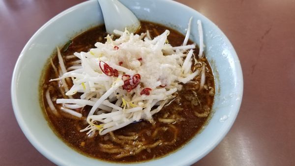 「台湾ラーメン　こってりﾄｯﾋﾟﾝｸﾞ」@くるまやラーメン 松本筑摩店の写真