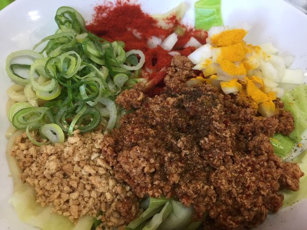 「カレー汁なし担々麺（小）（辛さ控えめ）」@自家製麺 てんかの写真