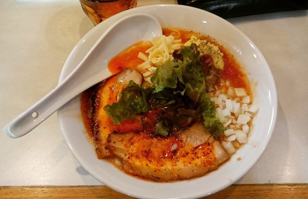 「【限定】トマト担々麺 850円＋炙りチャーシュー丼 300円」@麺屋 扇 SENの写真