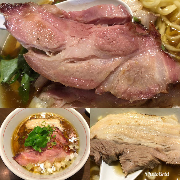 「地鶏中華そば(醤油/手もみ麺)￥800 w/ 釜焼き￥200」@麺や 虎徹の写真