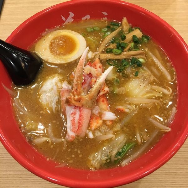 「北海道3大かに味噌ラーメン」@弟子屈ラーメン ラーメン滑走路店の写真