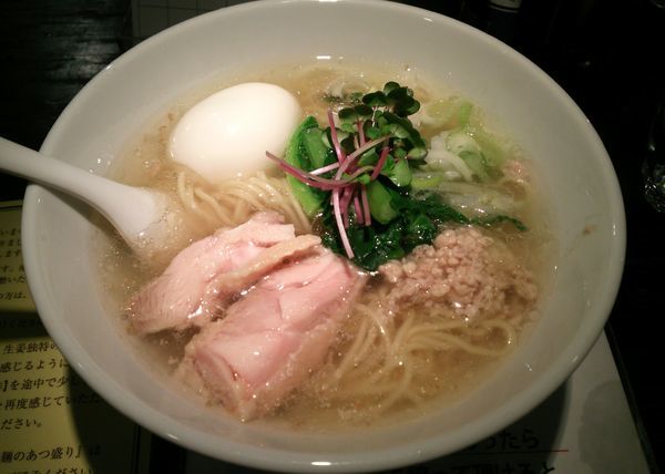 「塩生姜らー麺＋味玉（クーポン）　800円」@塩生姜らー麺専門店 MANNISHの写真