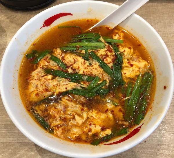 「辛麺(中華麺・固め・3辛)」@辛麺屋 一輪 渋谷店の写真