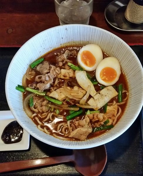 「限定　韓国風イカと牛肉のチゲそば850円」@和風らーめん 凪の写真