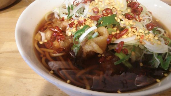 「ジャンボゲソそば」@一○そばの写真