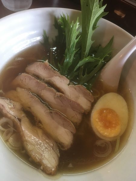 「地鶏あっさりラーメン」@八木屋の写真