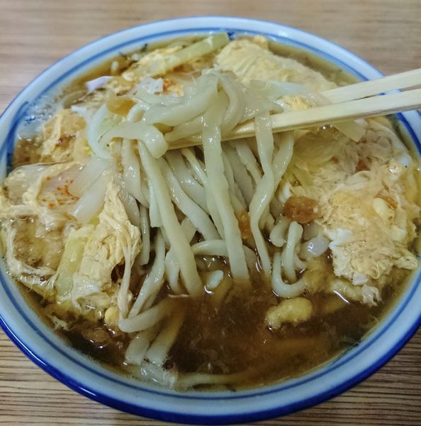 「たぬきとじそば　600円」@翁そばの写真