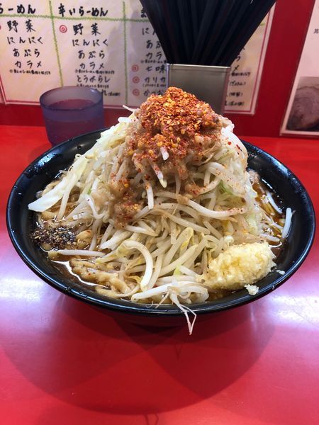 「辛い小ラーメン ヤサイ＋アブラ ＋からし＋しびれ」@麺屋 桐龍の写真