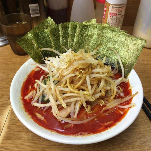 「紅蓮の虎 もやし のり」@ラーメン虎ノ穴の写真
