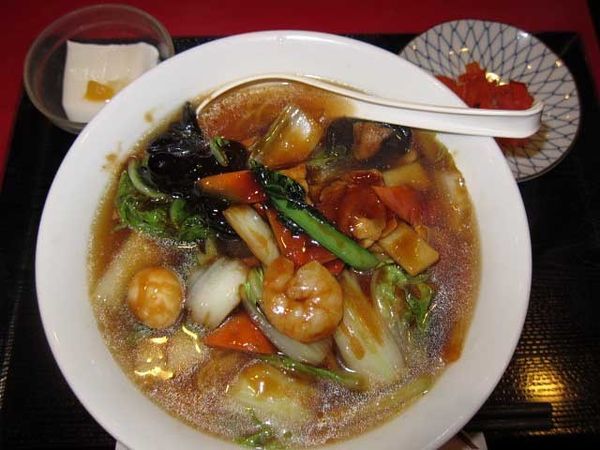 「五目湯麺単品　600円（ランチ）」@花彫酒家の写真