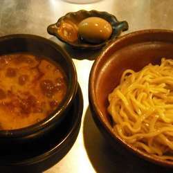 極濃海老つけ麺 味玉