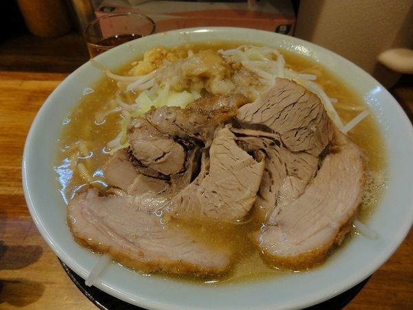 「ラーメン650円　野菜少な目　ニンニク」@ラーメン盛太郎の写真