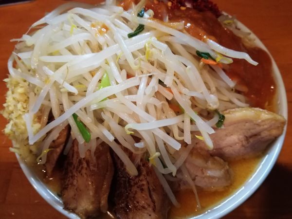 「【２周年記念】帰ってきたみそらーめん（大盛）＋肉」@ファットンの写真