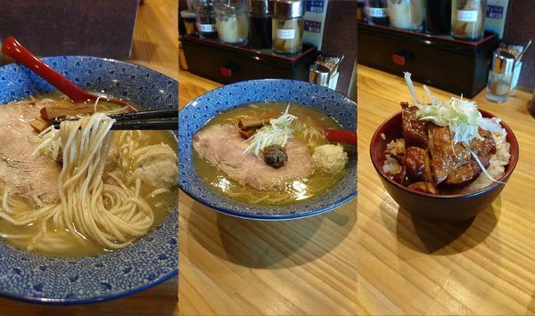 「『鶏塩そば+ミニ鶏丼(￥750+250)』」@中華蕎麦 つけ麺 五味五香の写真