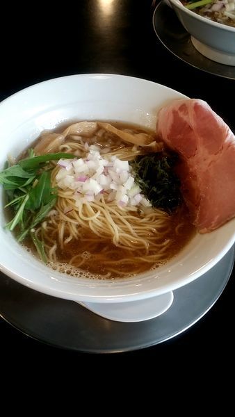 「煮干100％ラーメン+半和え玉」@煮干し豚骨らーめん専門店 六郷 町田店の写真