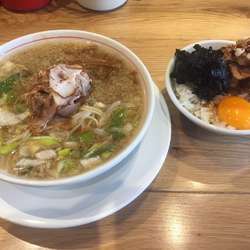 バラそば 醤油 こってり ＋ バラめし