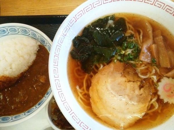 「醤油ラーメン＋ミニカレー」@ハイカラ軒の写真