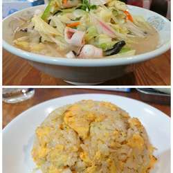 本場チャンポン＋半チャーハン