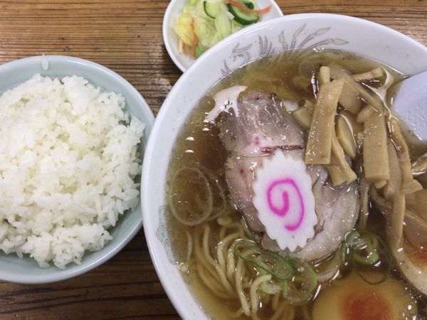 「ミニワンタン麺セット700円」@らーめん太陽 江古田店の写真