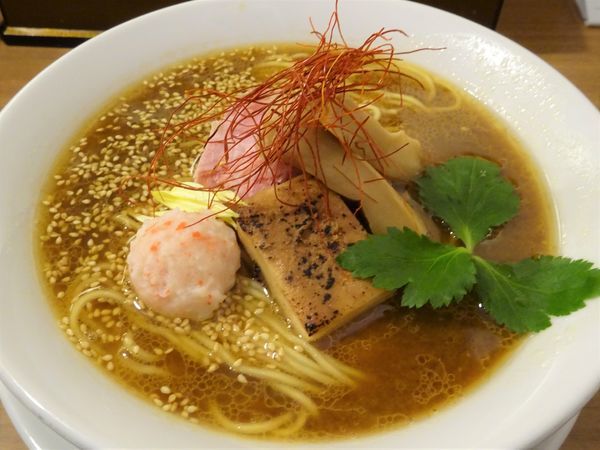 「芳醇カニ味噌ラーメン 880円 ＋ 鯛茶漬け（無料券使用）」@鯛塩そば 灯花 本店の写真