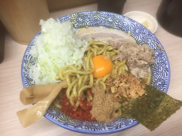 「狼煙まぜそば(中)¥750+カレーに変更¥50+タマネギ¥」@狼煙 大宮店の写真