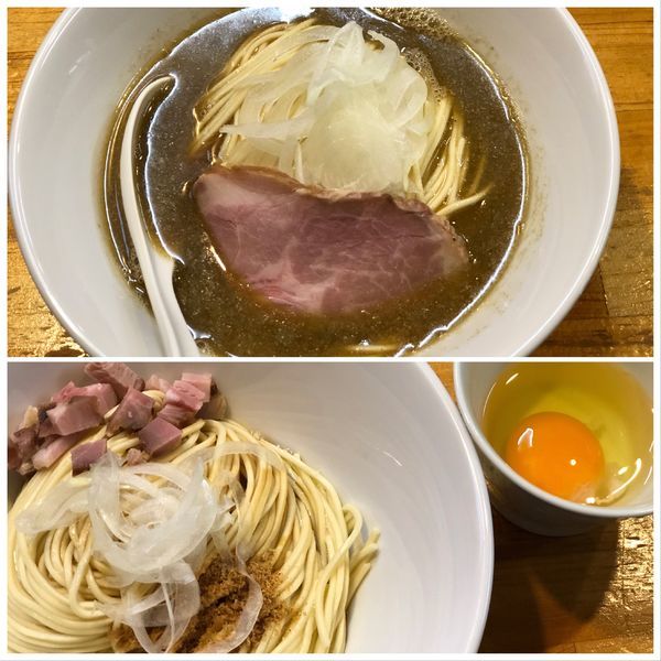 「醤油ソバ＋和え玉＋生玉子」@煮干中華ソバ イチカワの写真