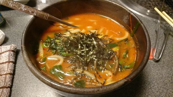 「コムタンうどん」@焼肉香味苑の写真